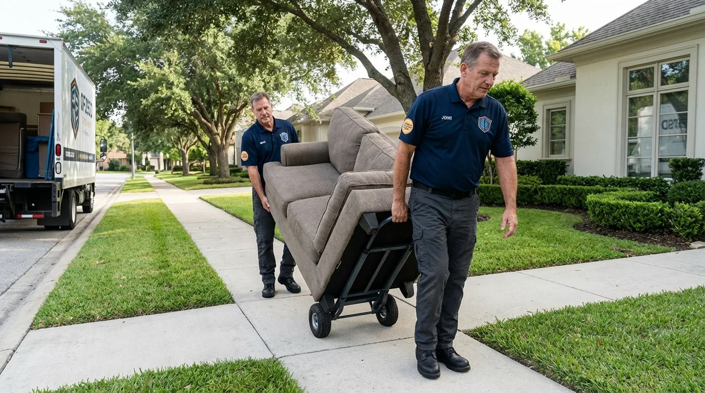 Local residential moving crew loading furniture in Ringgold, GA